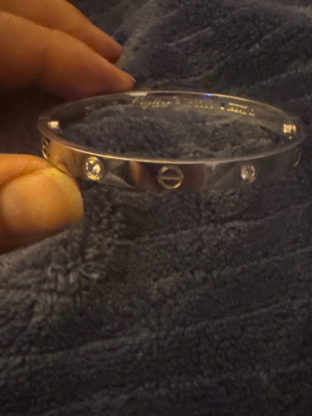 18k white gold Cartier love bracelet
